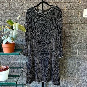 70s 80s Jean for Joseph Le Bon Black Beaded Silk Dress